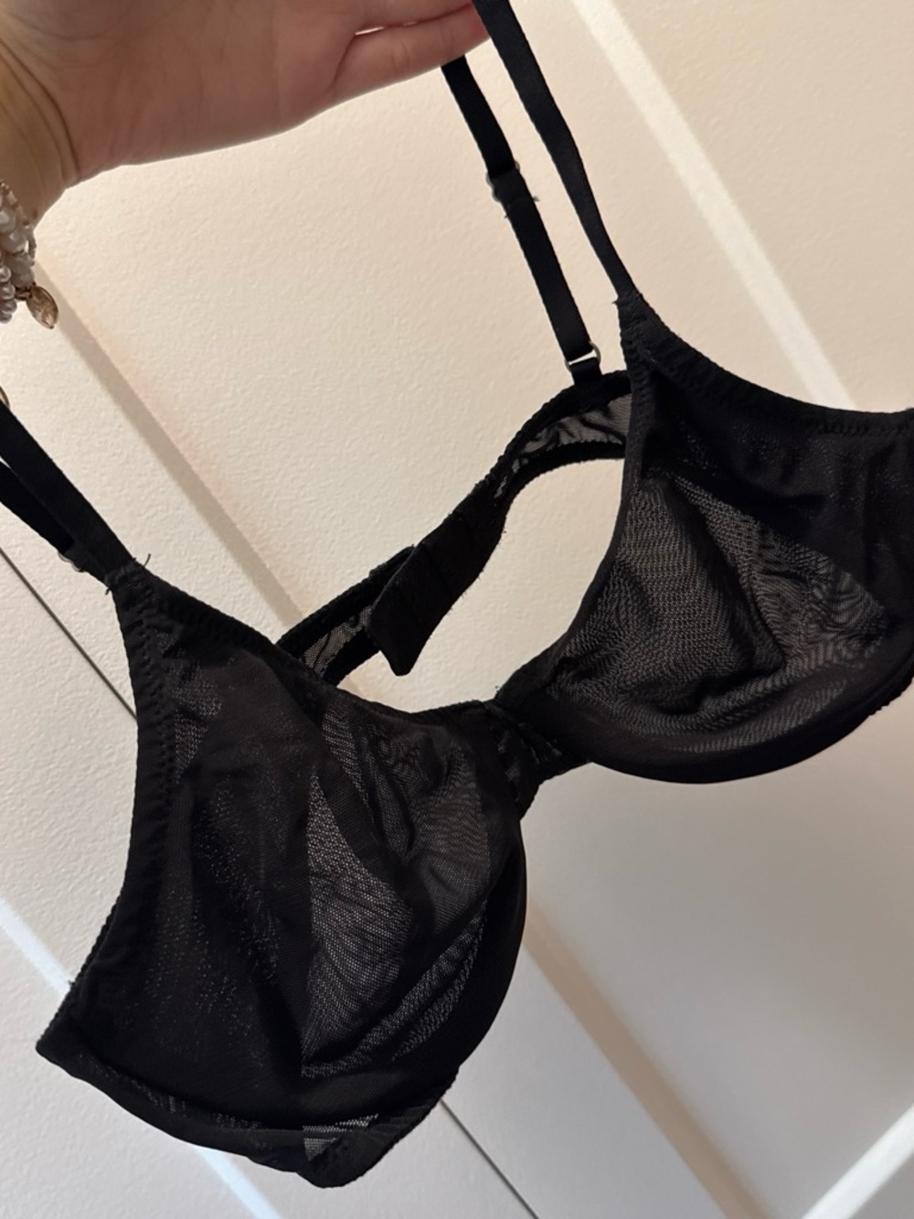 Adore Me Black Sheer Underwire Bra